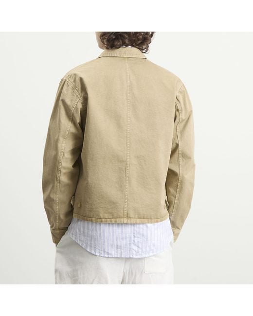 Auralee Natural Garment-Dyed Finx Light Chino Blouson for men
