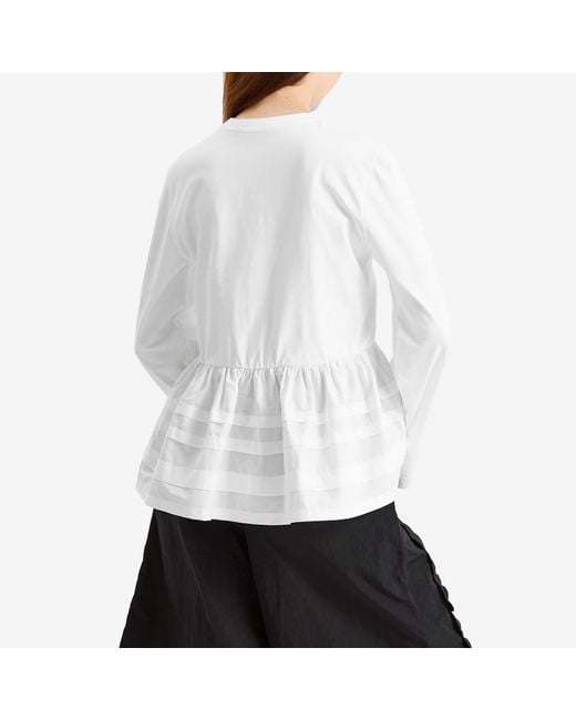 CECILIE BAHNSEN White Audrey Long Sleeve Top