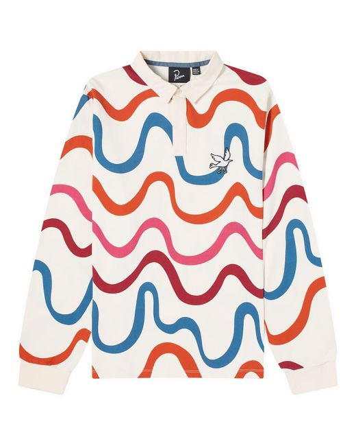 by Parra Blue Colored Soundwave Rugby Shirt for men