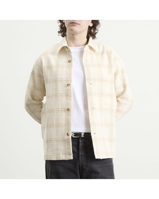NN07 Natural Adwin Check Overshirt for men