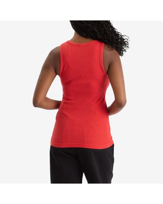Entire studios Red Rib Tank Top