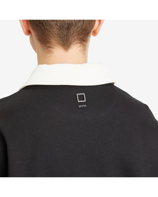完売品 Wooyoungmi Long Sleeve Patch Polo WOOYOUNGMI Long Sleeve Patch Polo in Black for Men | Lyst