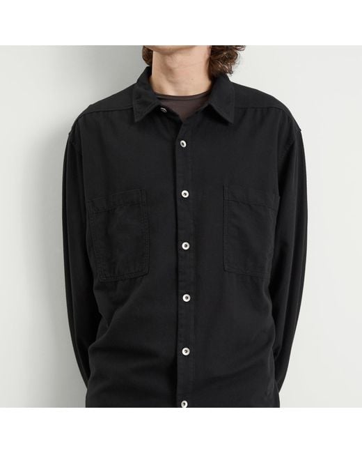 Rick Owens Black Jumbo Overshirt for men