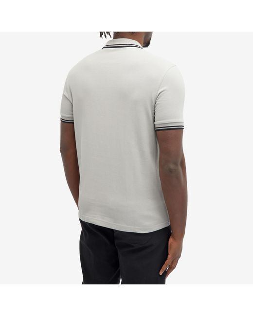 Fred Perry Gray Twin Tipped Polo Shirt for men