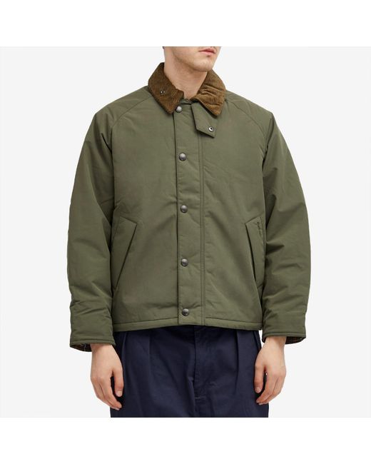 Barbour Transport Padded Casual Jacket in Green for Men | Lyst