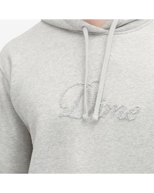 Dime Gray Cursive Logo Hoodie for men