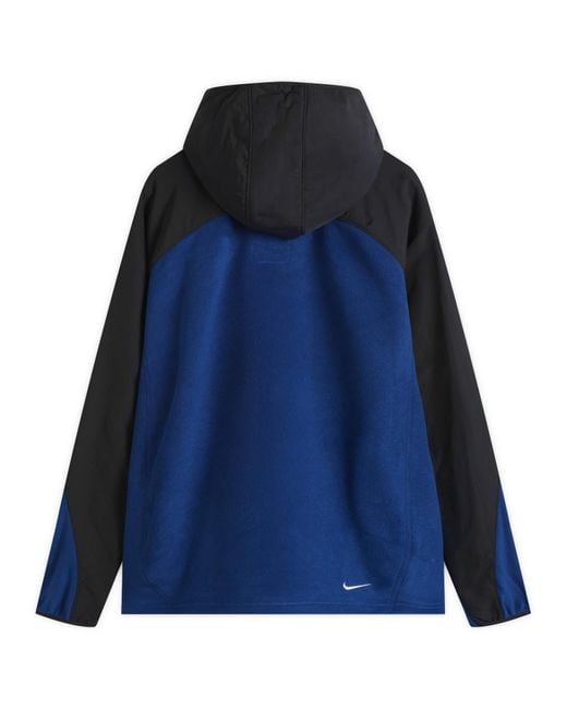 Nike Blue Acg Wolf Tree Hooded Fleece Jacket