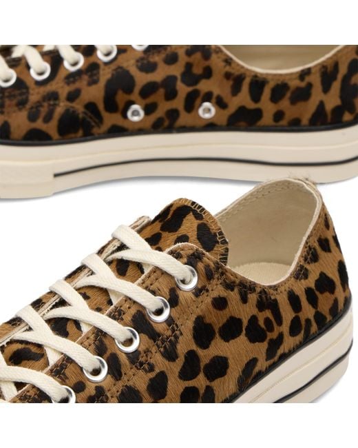 Converse Brown Chuck Taylor 1970S Leopard Pony Hair Ox Sneaker