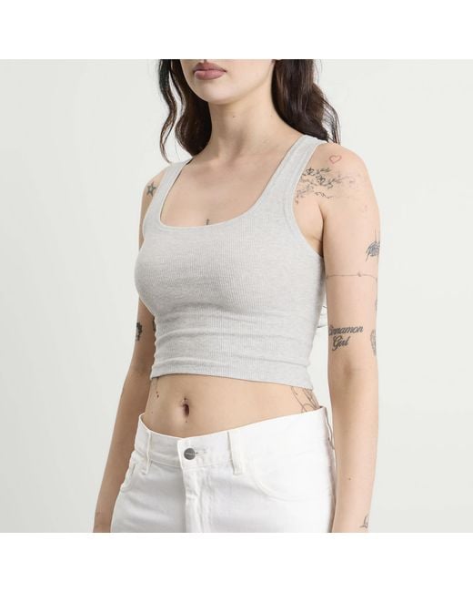 Skims White Cotton Rib Tank