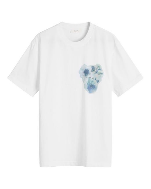 NN07 White Adam Print T-Shirt for men