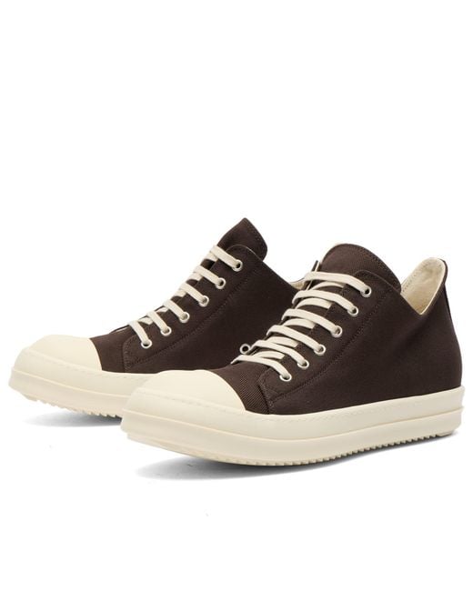 Rick Owens Brown Low Sneaks for men