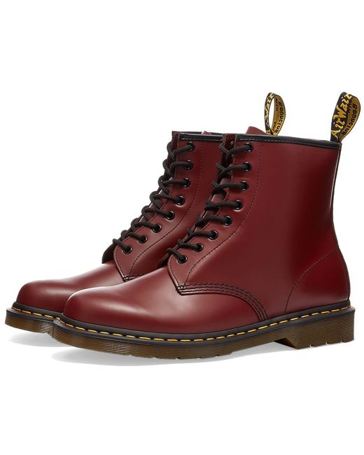 Martens 1460 Leather Red Boots for Men | Lyst
