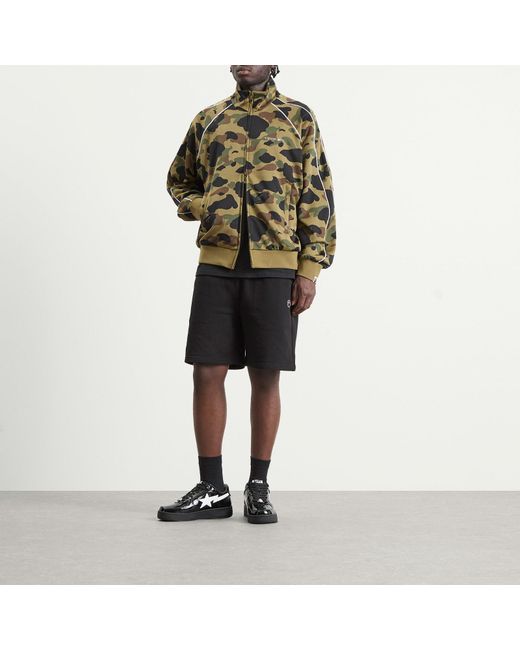 A Bathing Ape Green 1St Camo Logo Track Jacket for men