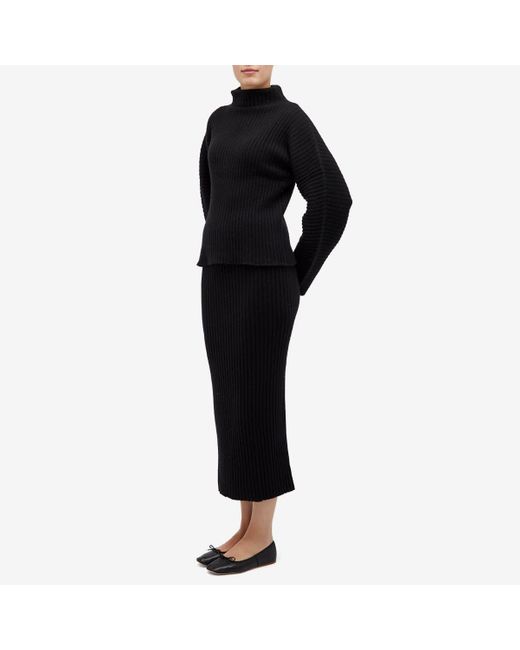 Baserange Black Kai Turtleneck Top