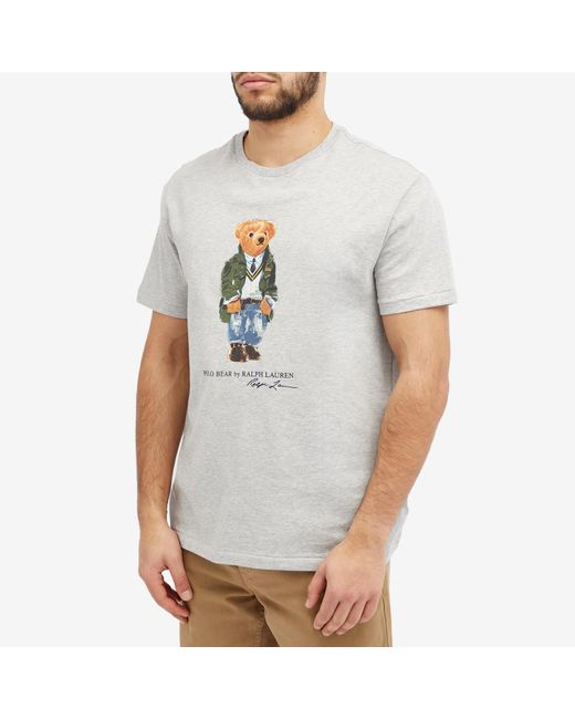 Polo Ralph Lauren White Heritage Bear T-Shirt for men