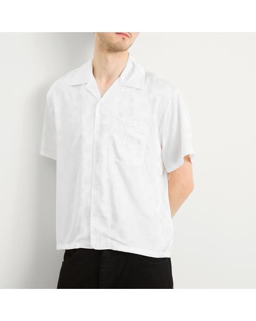 Honor The Gift White Polka Dot Vacation Shirt for men