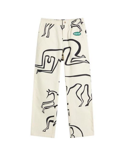 by Parra White Yoga Walks Trousers for men