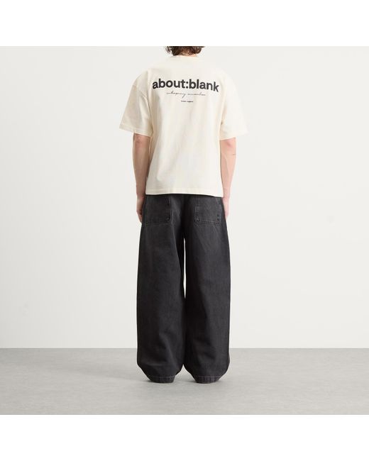 About Blank White Box Logo T-Shirt for men
