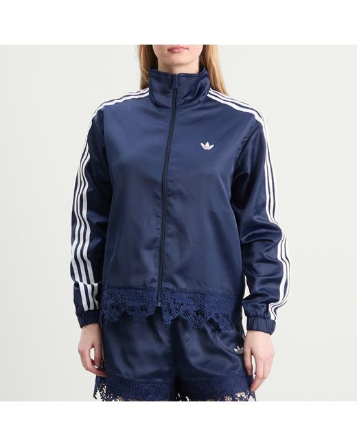 Adidas Blue Firebird Satin Lace Track Top