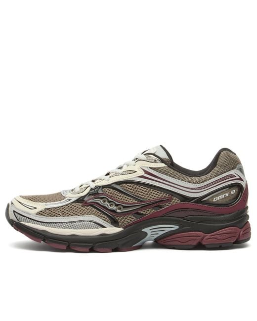 Saucony Brown Progrid Omni 9 Sneaker for men