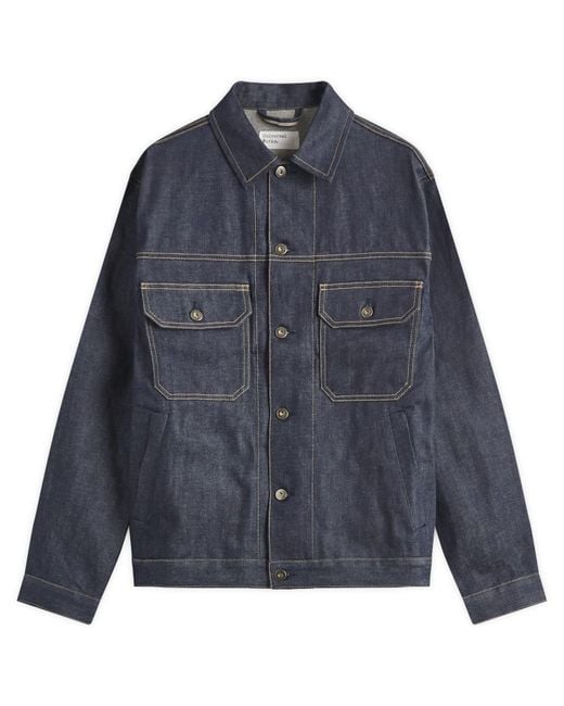 Universal Works Blue Denim Trucker Jacket for men
