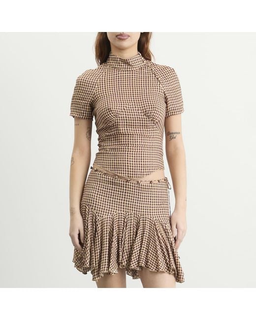 KNWLS Brown Tess Blouse