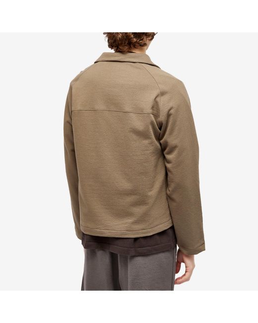 Lady White Co. Brown Lady Co. Textured Track Jacket for men