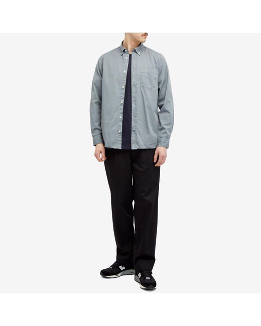 Norse Projects Blue Anton Light Twill Button Down Shirt for men