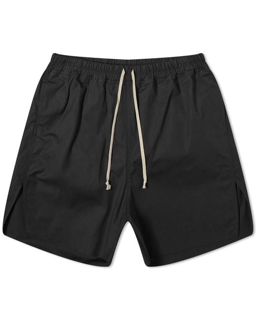 Rick Owens Black Long Cotton Boxers Shorts for men