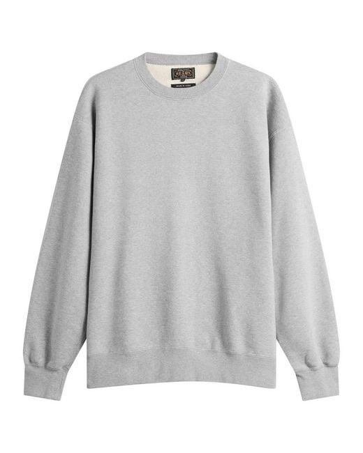 Beams Plus Gray Crew Sweatshirt for men