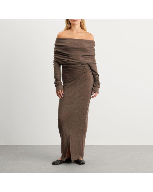 entire studios brown dress Entire Studios 'Pillar' Moss Gown - Passion main image 0