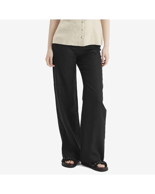 Faithfull The Brand Gray Ilride Linen Pants