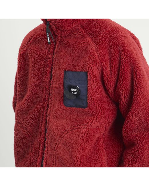Human Made Red Fleece Jacket for men