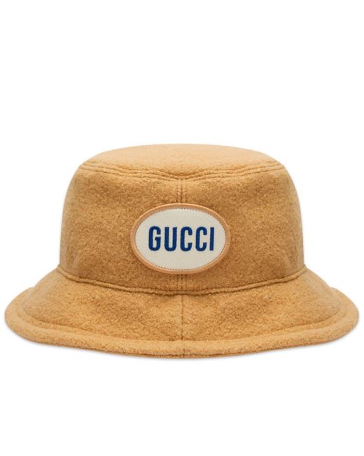 Gucci Brown Patch Bucket Hat for men