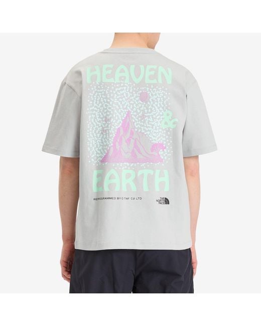 The North Face Gray Heaven & Earth Graphic T-Shirt for men