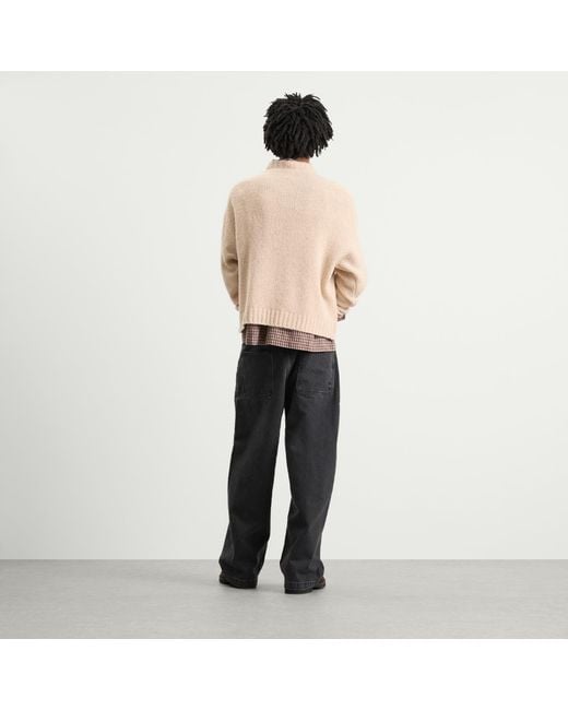 BOUND Natural Cropped Wool Jumper for men