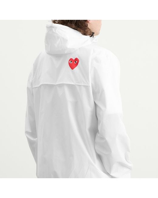 COMME DES GARÇONS PLAY White X K-Way Full Zip Packable Jacket for men