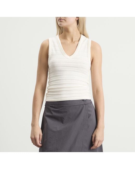 mfpen White V-Neck Tank Top
