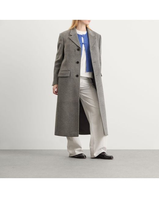 DUNST Gray Wool Cashmere Mix Coat