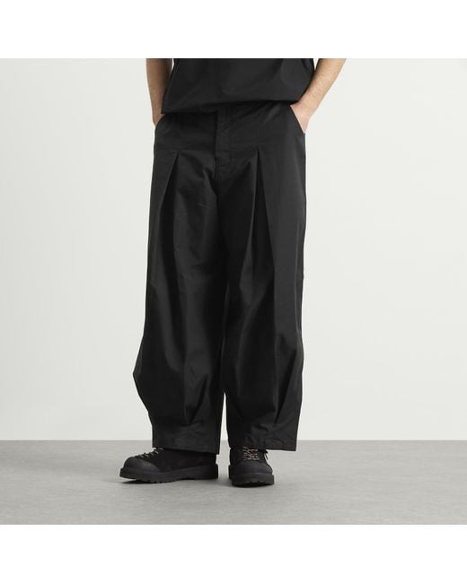 ANGLAN Gray Unbalance Long Tuck Balloon Pants for men