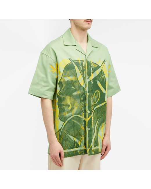 J.W. Anderson Green Pol Print Vacation Shirt for men