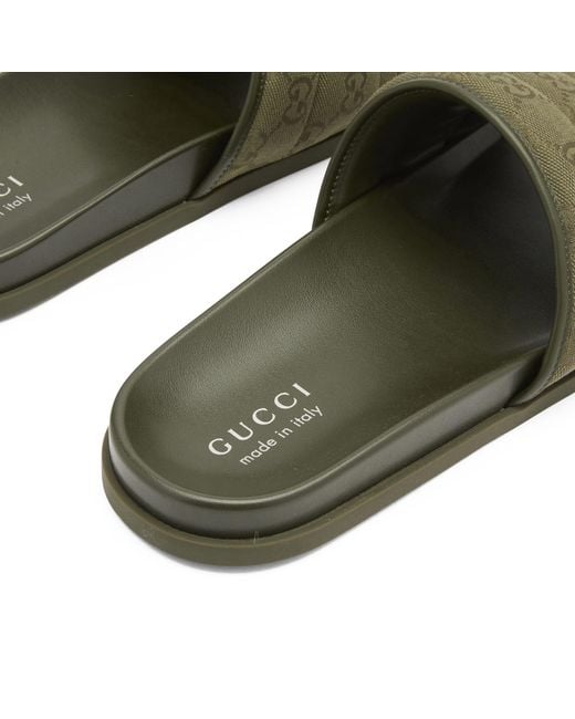 Gucci Green Rhein Open Slide for men