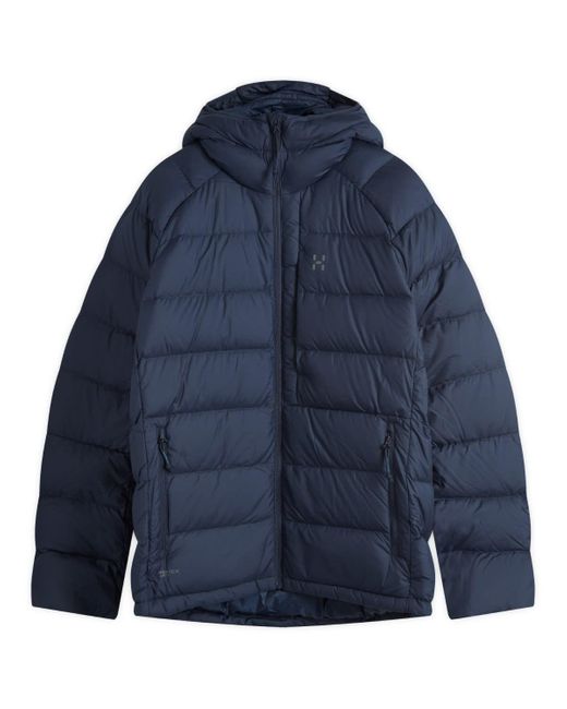 Haglöfs Blue Rosson Down Hooded Jacket for men