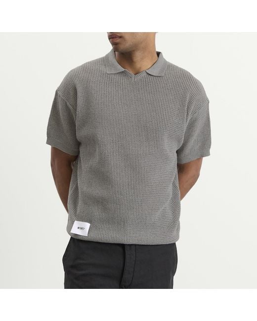(w)taps Gray Dup Sweater for men