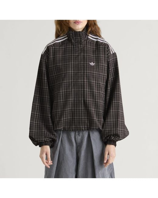 Adidas Black Check Track Top