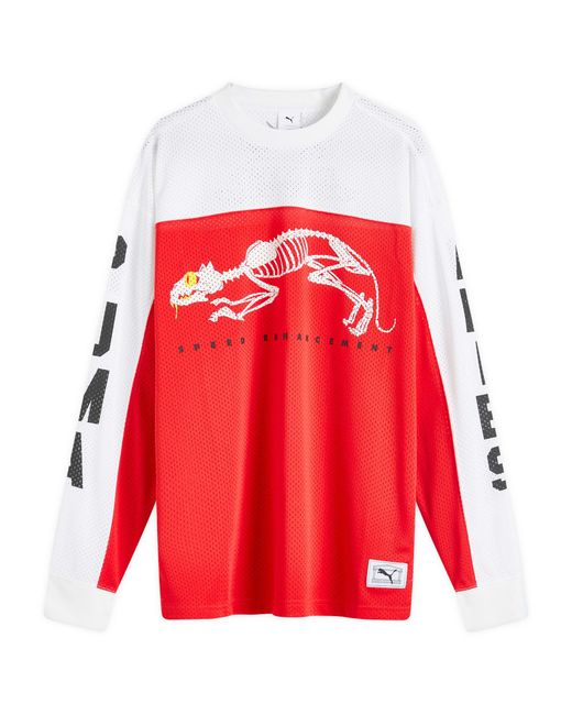 PUMA Red X Aries Mesh Longsleeve for men