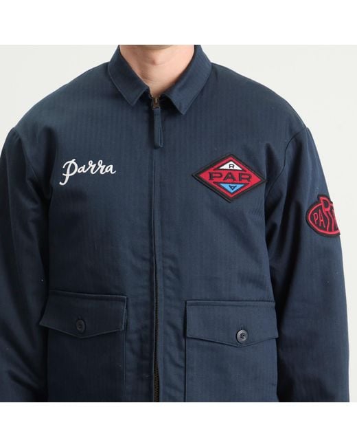 by Parra Blue Pumping Gas Jacket for men