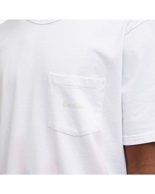 Corridor NYC White Flames T-Shirt for men
