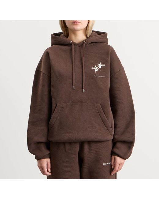 MKI Miyuki-Zoku Brown Ink Flower Hoodie Presented By End