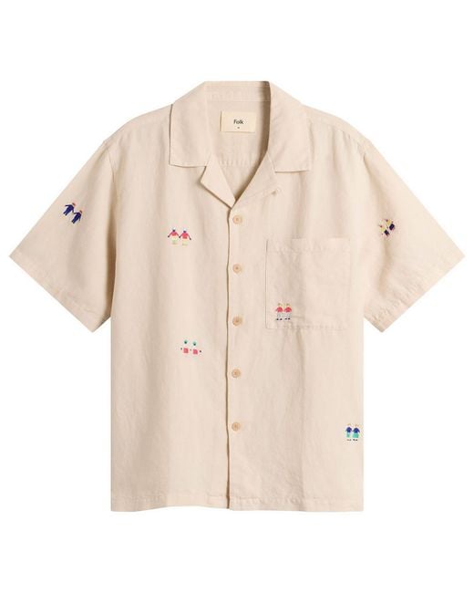 Folk Natural Presented By End. Relaxed Soft Collar Vacation Shirt for men